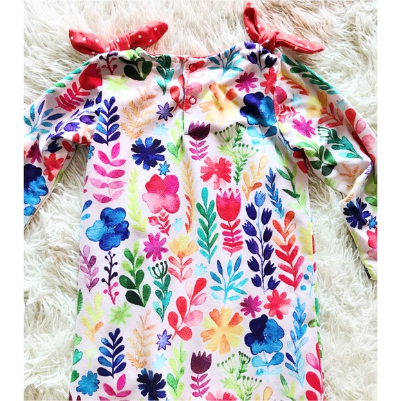 Like New Penelope Plumm 🍑 Puff & Dark Orange Floral Knot Playsuit 2T | Adorable - Picture 6 of 9